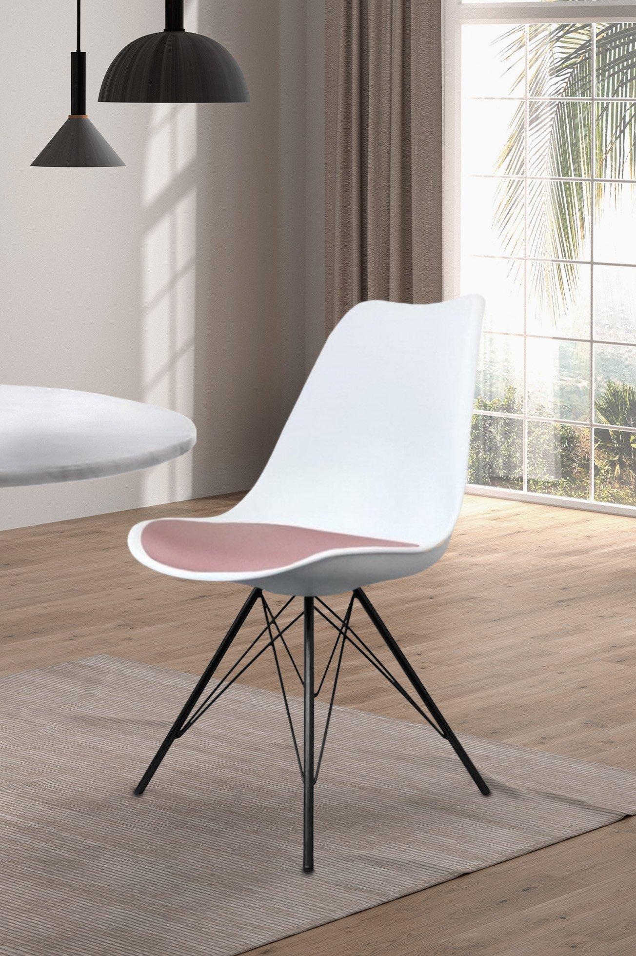 Soho Plastic Dining Chair with Black Metal Legs